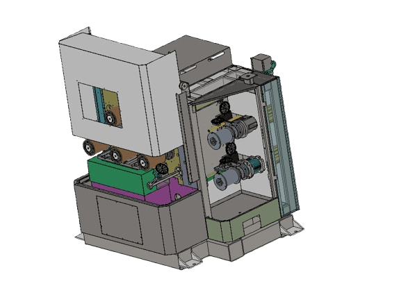 SOM-220D dual workstation machine layout illustration